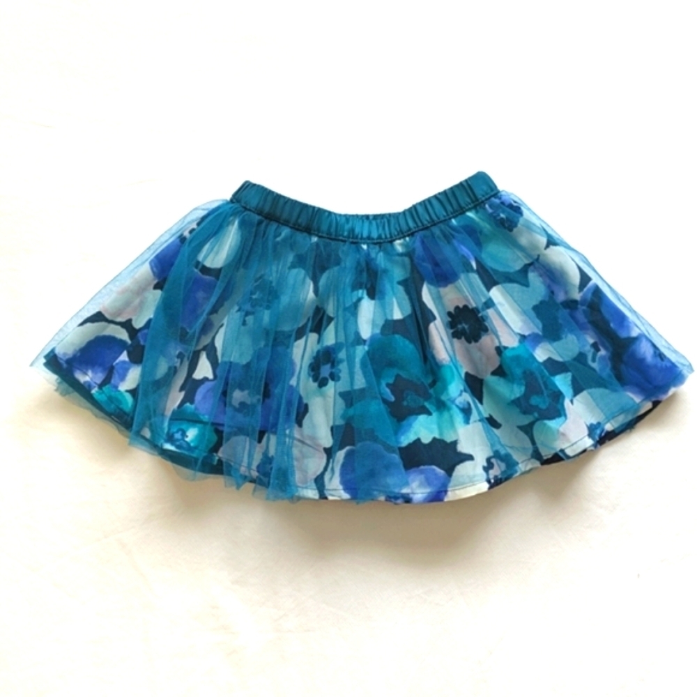 gymboree blue floral tulle skirt 2T toddler girls